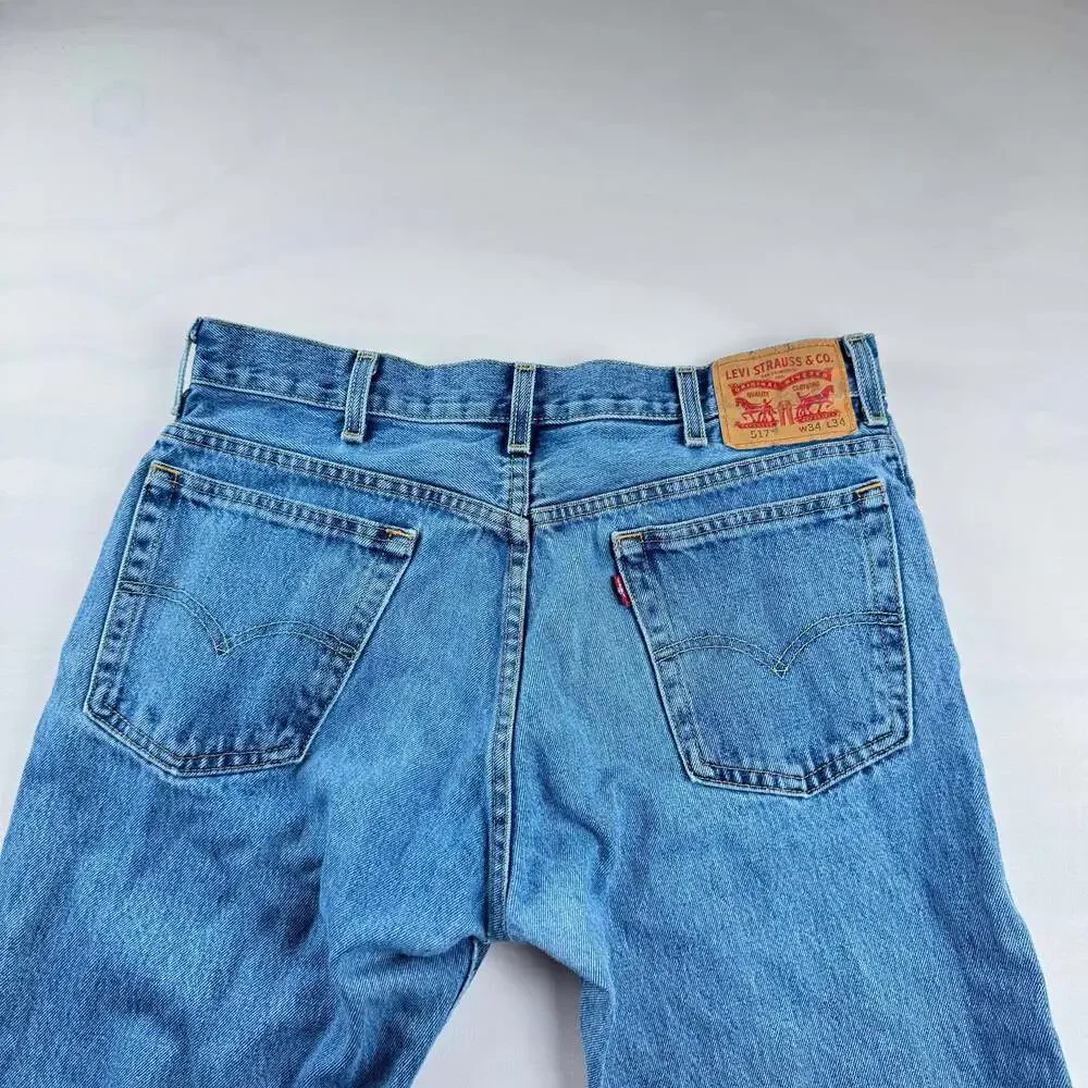 Levi's 501 Original Fit Straight Leg Button Fly Medium Wash Denim Jeans